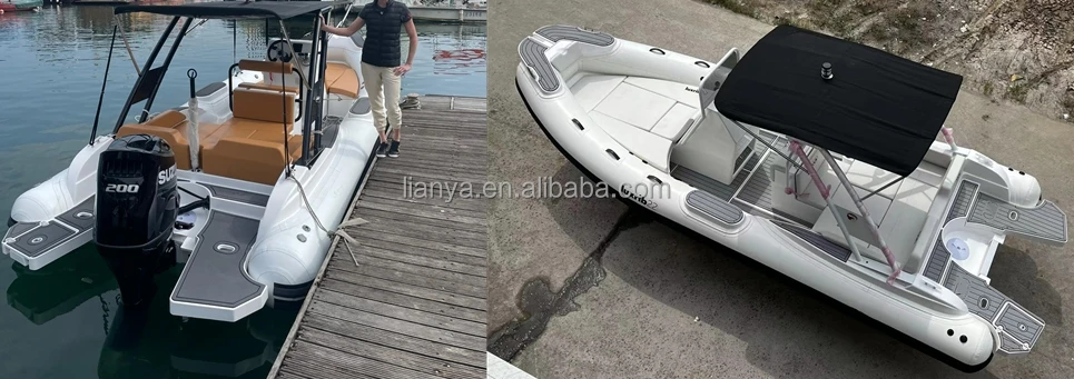 Liya new hypalon rib inflatable boats 25feet tour boats