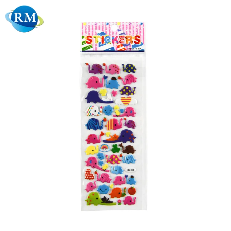 
3D Self Adhesive Fabric Cartoon Number Educational Kid Stickers 