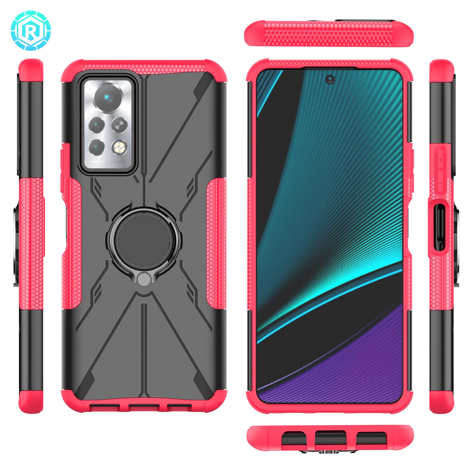 2022 Новый Модный чехол для телефона 2 в 1 Противоударная задняя крышка для сотового телефона с держателем для Infinix note 11 pro Чехол для телефона