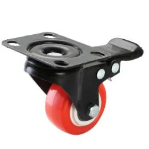 1.5 inch 2 inch 2.5 inch 3 inch caster wheel red silent no trace of the brakes protection of the floor showcase caster wheels