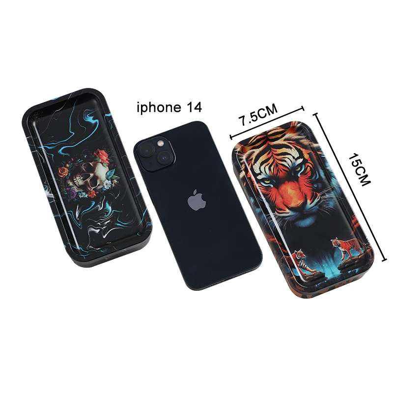 New design style custom logo cigarette rolling machine kit bag cigarette tobacco rolling tray grinder set with brush