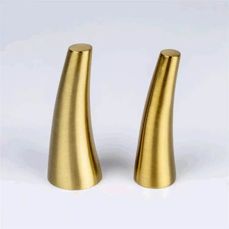 Sofa Coffee Table Seat Tapered cups Brass Copper protector ferrules Curved Metal Furniture Foot Cover