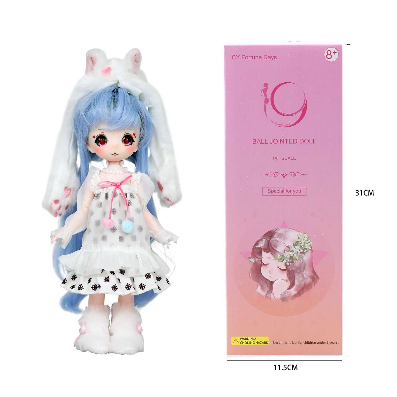 Кукла на заказ от производителя ICY Fortune Days 30 см надувная кукла с принтом лица дизайн bjd