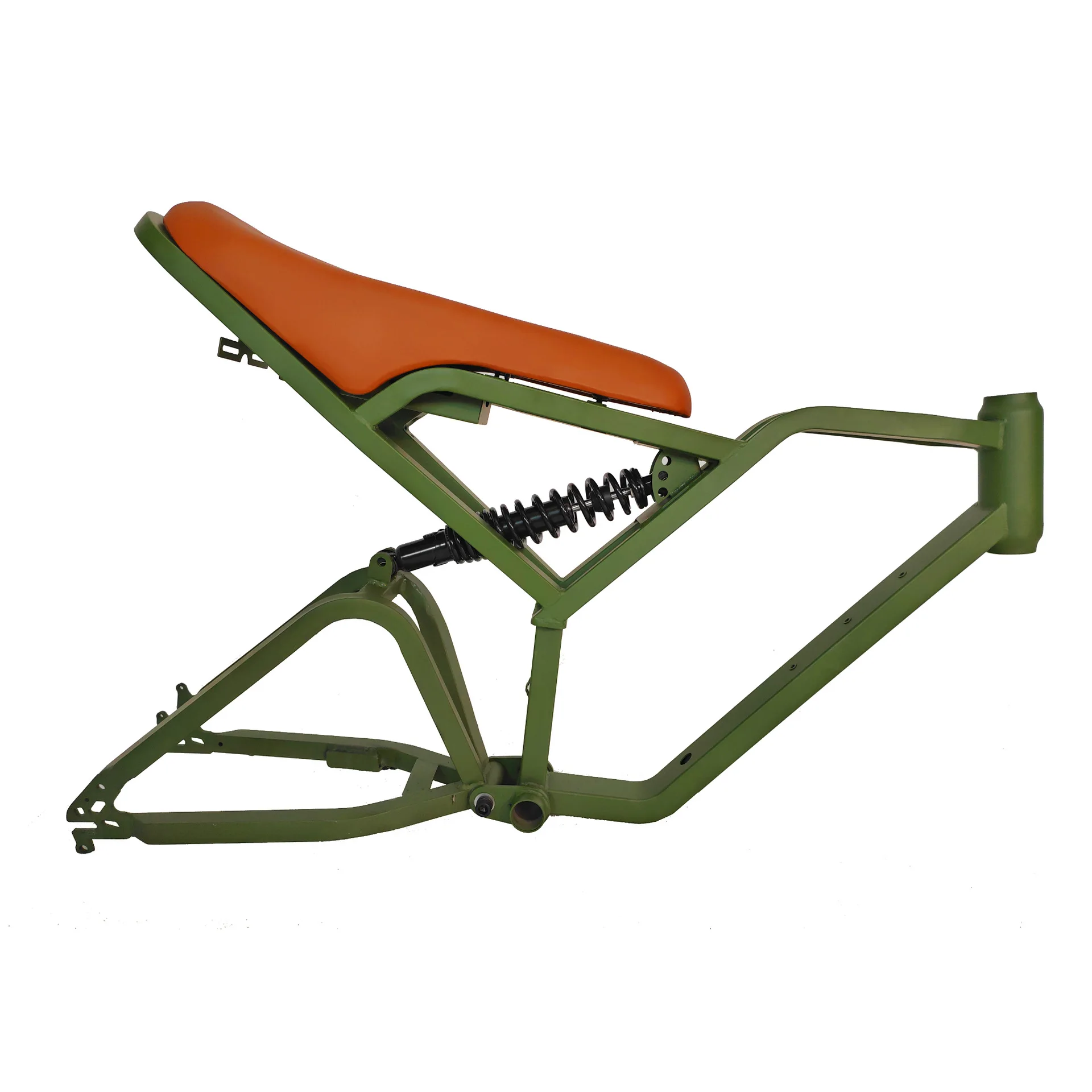 Hot sale 20 inch high carbon steel  electric bike frame soft tail shock absorption snow electric bike frame electric bike frame
