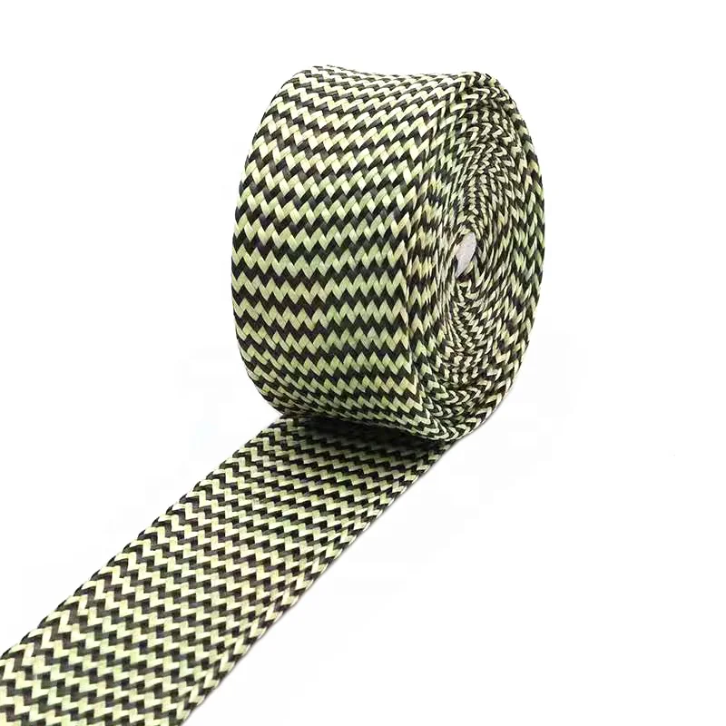 high temperature resistance carbon aramid fiber hybrid braided sleeve