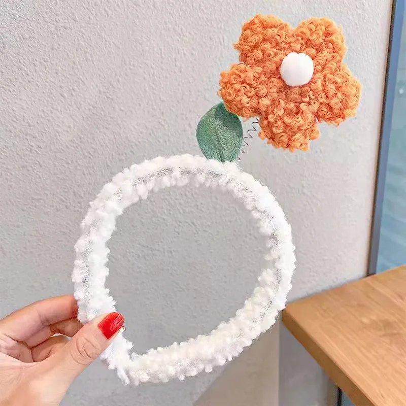 New Furry Spa Face Wash Hair Bands Small Safflower Hair Band With Plush Hairfor Hairbands