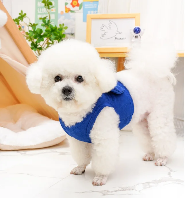 Bulk Purchase Pet Clothing Set Cat Vest Puppy Clothes with Suede Bow and Rope Chic Ensemble for Small Pets