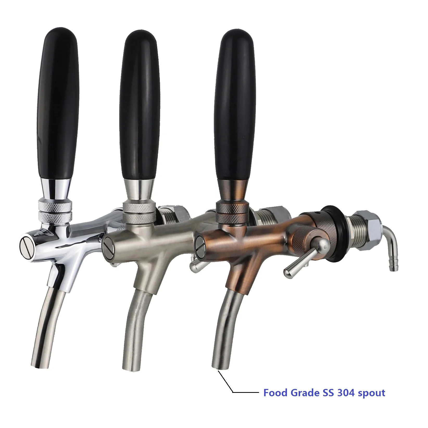 Automatic Nickel Plated Adjustable Brew Beer Tap Beverage Distribution Flow Control Beer Faucet For Bar
