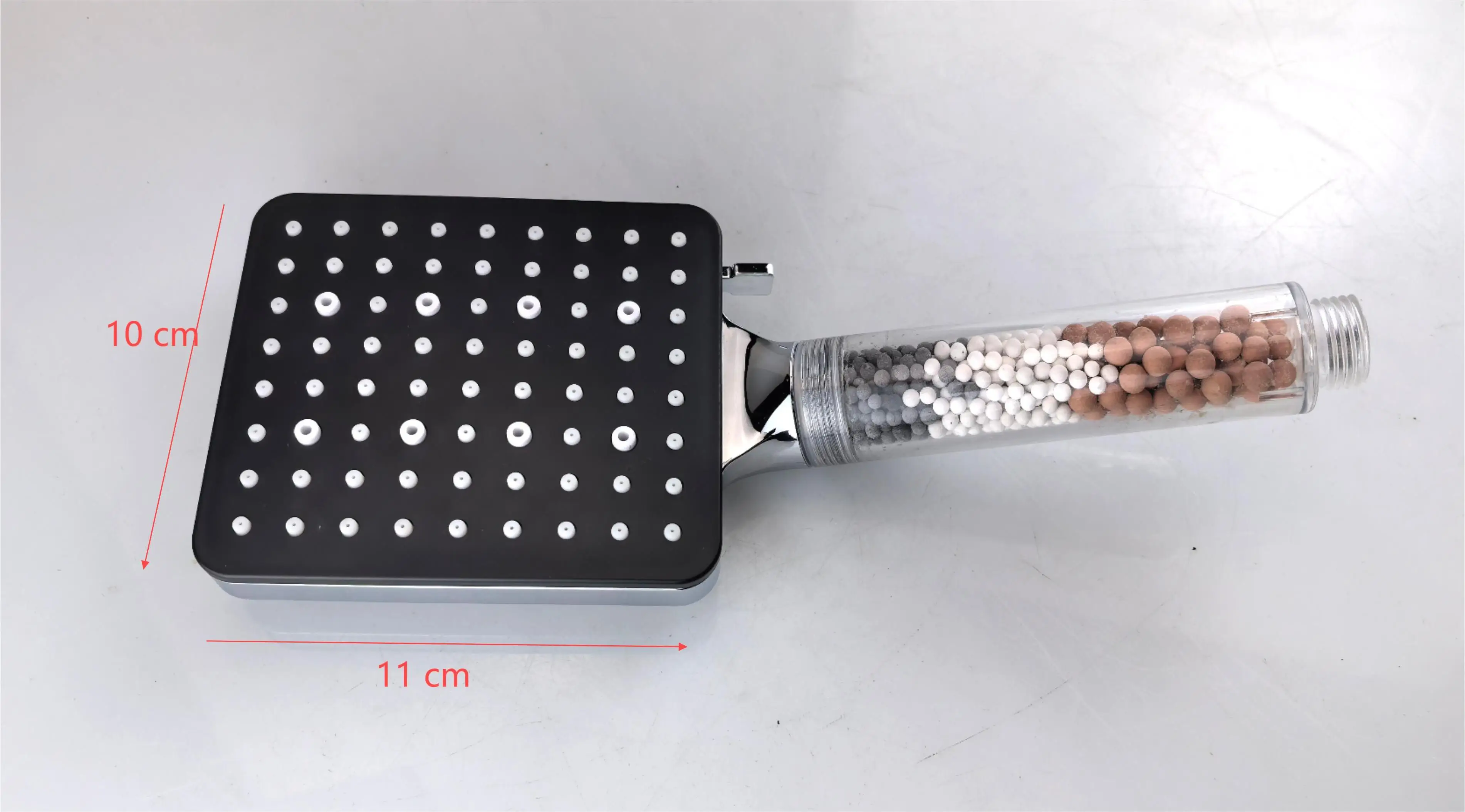 6 Jet Modes Large Powerful Flow Rain Showerhead for Low Pressure Hard Water Filter Shower Head