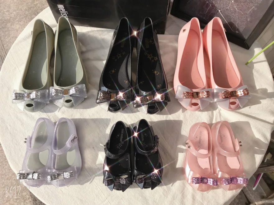 High quality Melissa ladies shoes Jelly fish toe sandals bow metal plastic melissa shoes women melissa sandals
