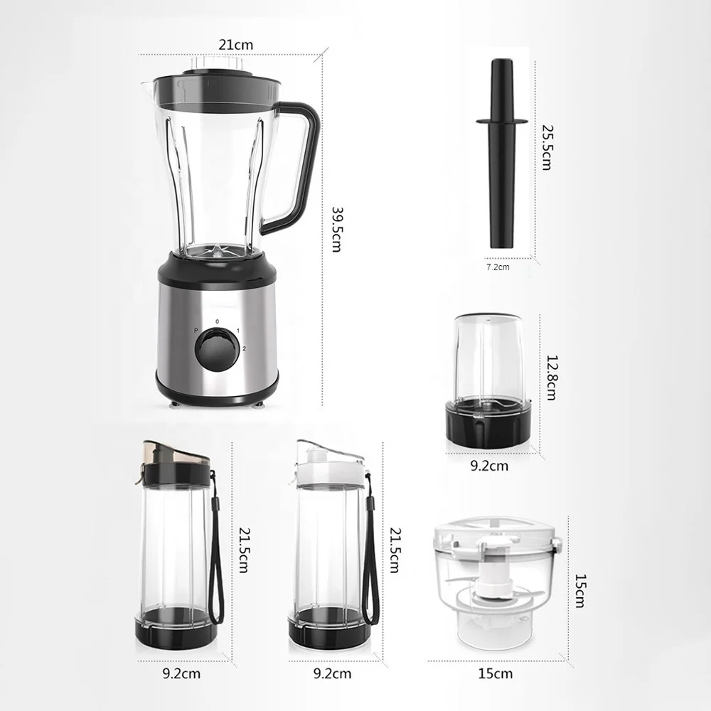 350W 1.8L Commerical Vegetable Best Stainless Steel Citrus Juicer Electric 6 Blades Smoothie Blender Juicer And Mixcer