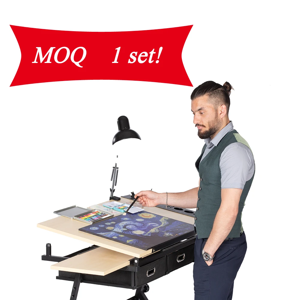 Eisdir DT1 Manufacturer Adjustable Height Wooden Engineering Drawing Table Drafting Desk for Home School