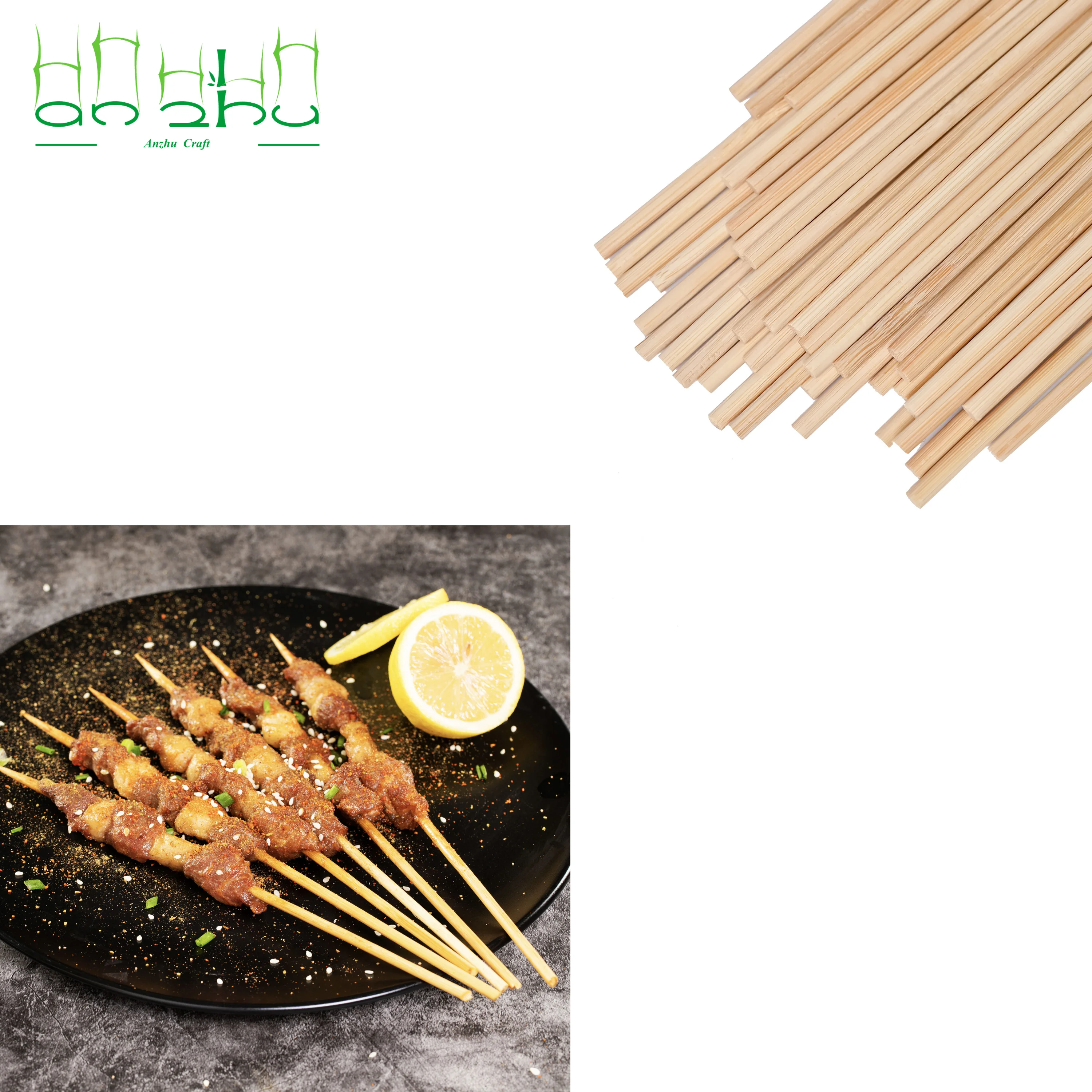 Disposable bbq skewer stick bamboo skewer
