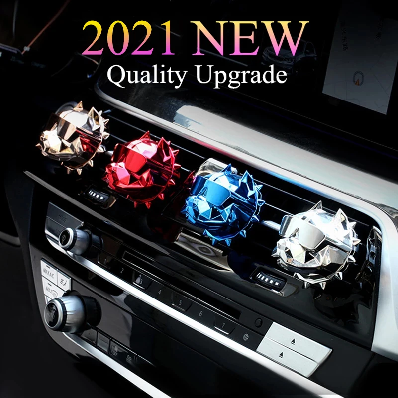 Bulldog Car Air Freshener Car Perfume can Modulate Perfume Car Styling Auto Accessories Decorative Diffuser 2021 Wholesale