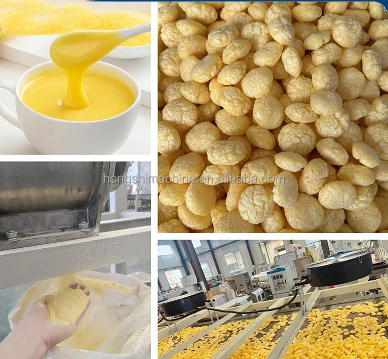 Stainless steel snack food machinery corn puff snack food extruder wheat puffing cereal making machine