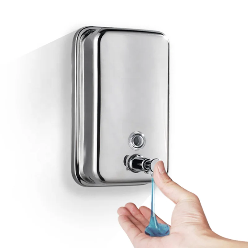 dispensador de jabon liquido 500ml washroom wall stainless steel hand soap dispenser
