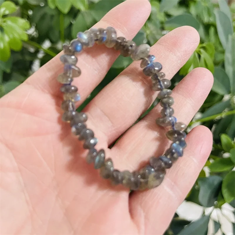 Wholesale High Quality Natural Labradorite grey color labradorite bracelet moonstone beads