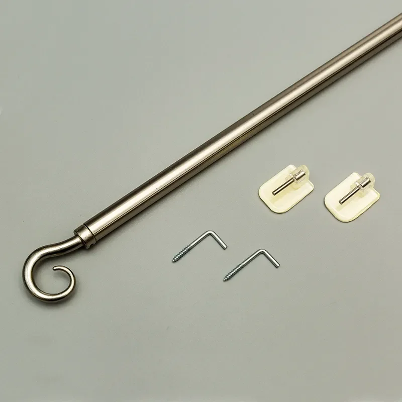 Professional Manufacturer Modern living room window decoration,Metal Curtain Poles,Cafe Curtains Rods Set