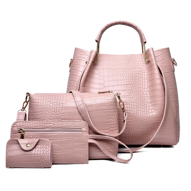 2022 Travel Gear Crocodile Pattern Four-Piece Set Mother and Child  bags women handbags ladies shoulder bag