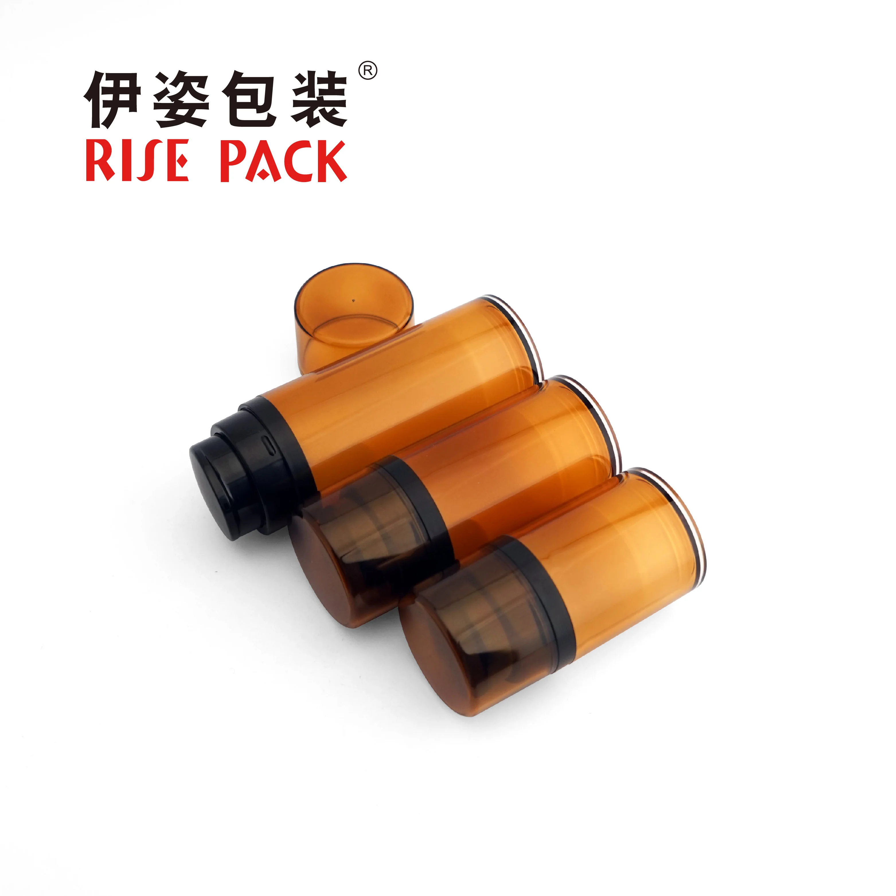 Wholesale Plastic Acrylic Empty 50ml 80ml 120ml Round Shape Airless Lotion Bottle with Pump