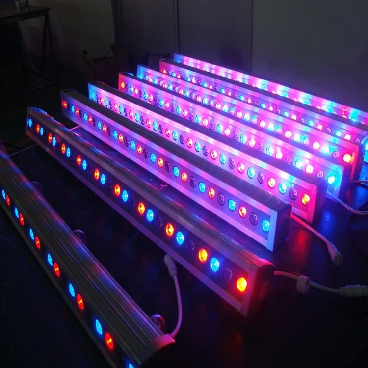 DMX512 controller 48w  color changing dimmable ip65 outdoor led rgb wall washer light building facades