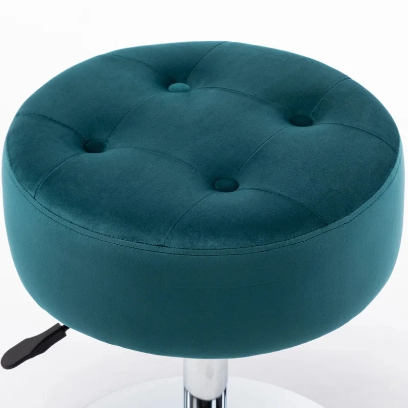 Wholesale Cheap used Fashion Swivel Adjustable Height Velvet Bar Stool Ottoman Foot Chairs Stools