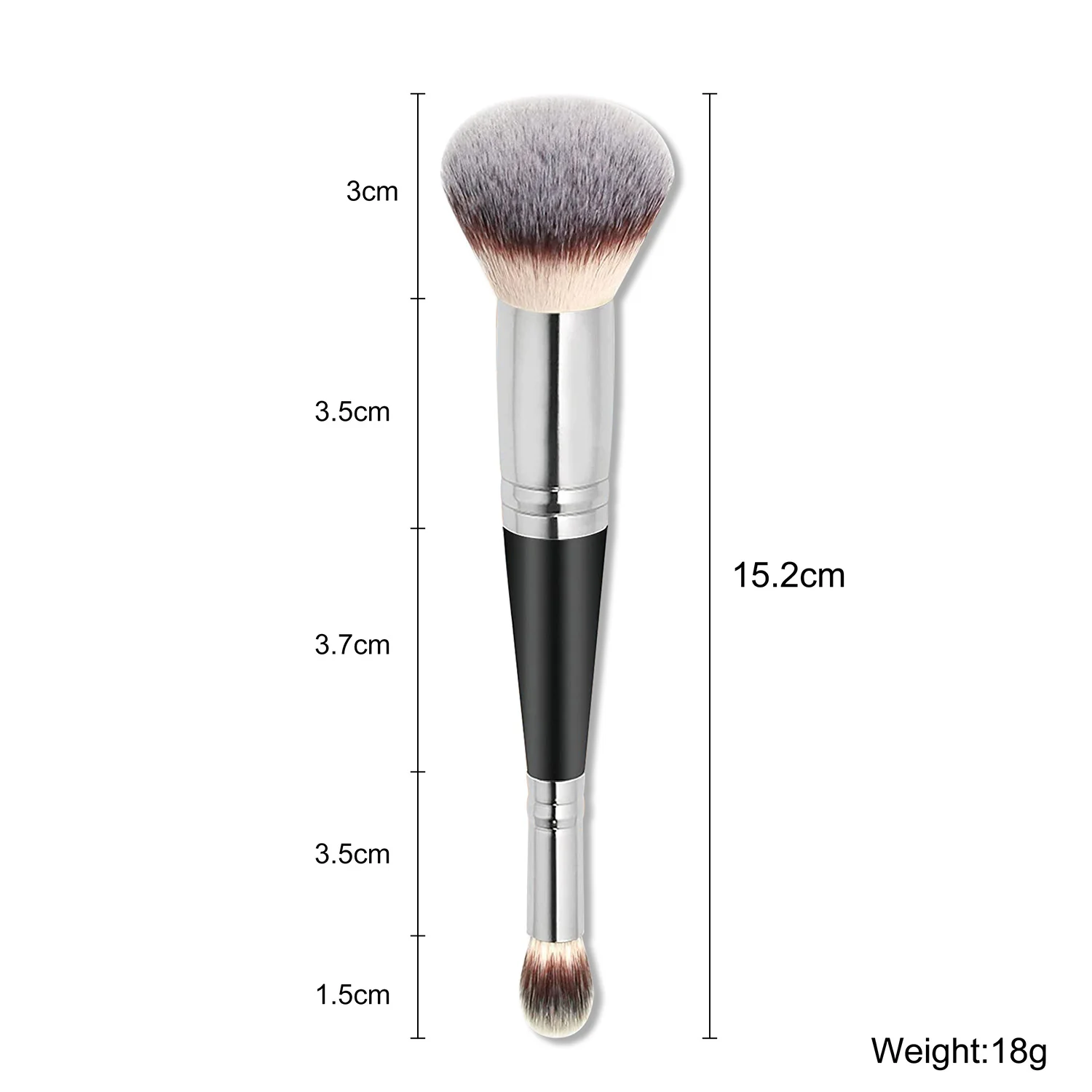 Ahyee 1PC Angled Blush Brush Custom Multifunctional Makeup Tool Wooden Handle Foundation Face Application Private Label Black