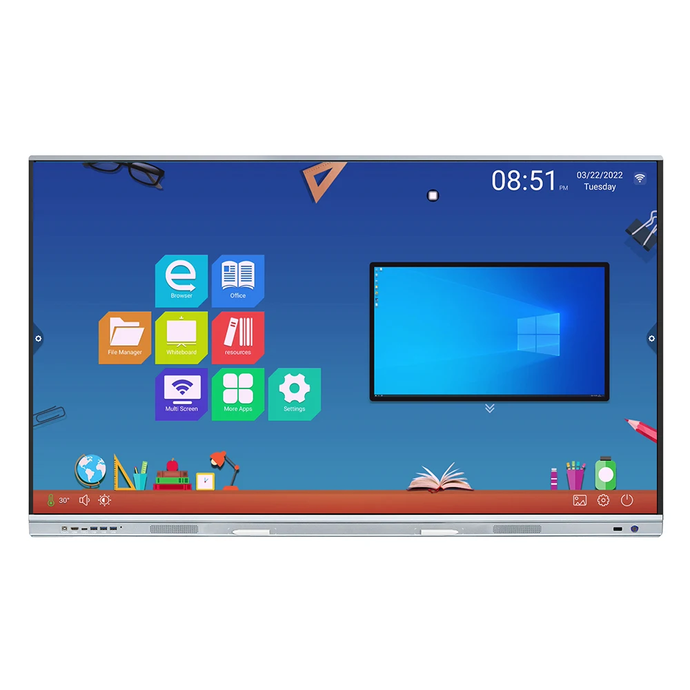 LT ODM OEM 4k Android Ops монитор двойная система смарт-доска 75 дюймов сенсорный экран монитор интерактивная доска