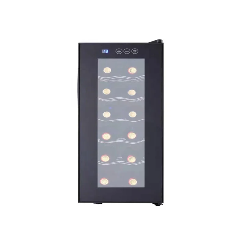 Good quality 12 bottles glass door electric wine fridge cooler cabinet
