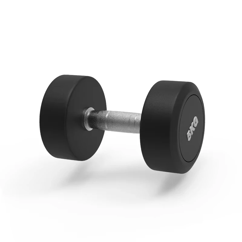 Free Weight Dumbbell Round Rubber Coated Dumbbell With Anti-Slip Grip 2.5kg To 50kg