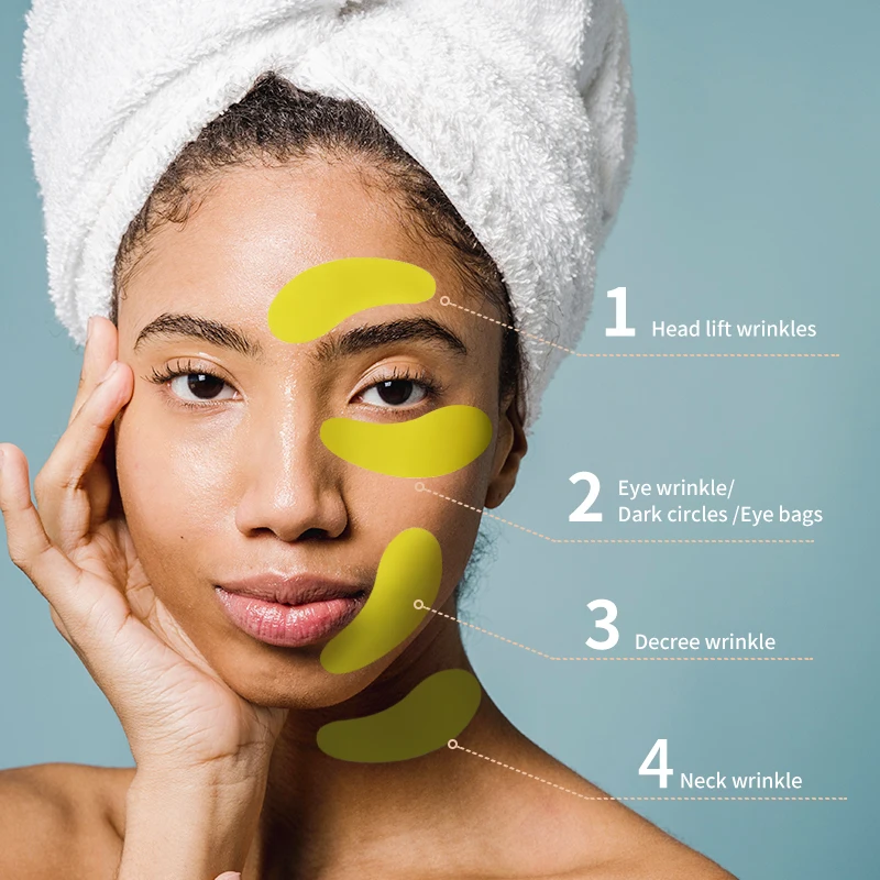 Custom Logo Wrinkle Removal Silicone Eye Patches For Makeup Dating Preparing