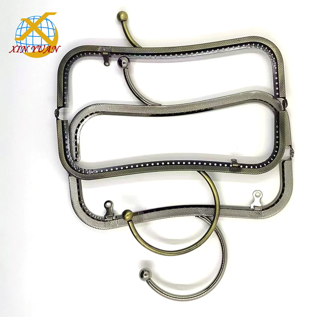 M hardware 22cm high quality double bead interspersed hardware handmade DIY hardware accessories frame bag buckle quality