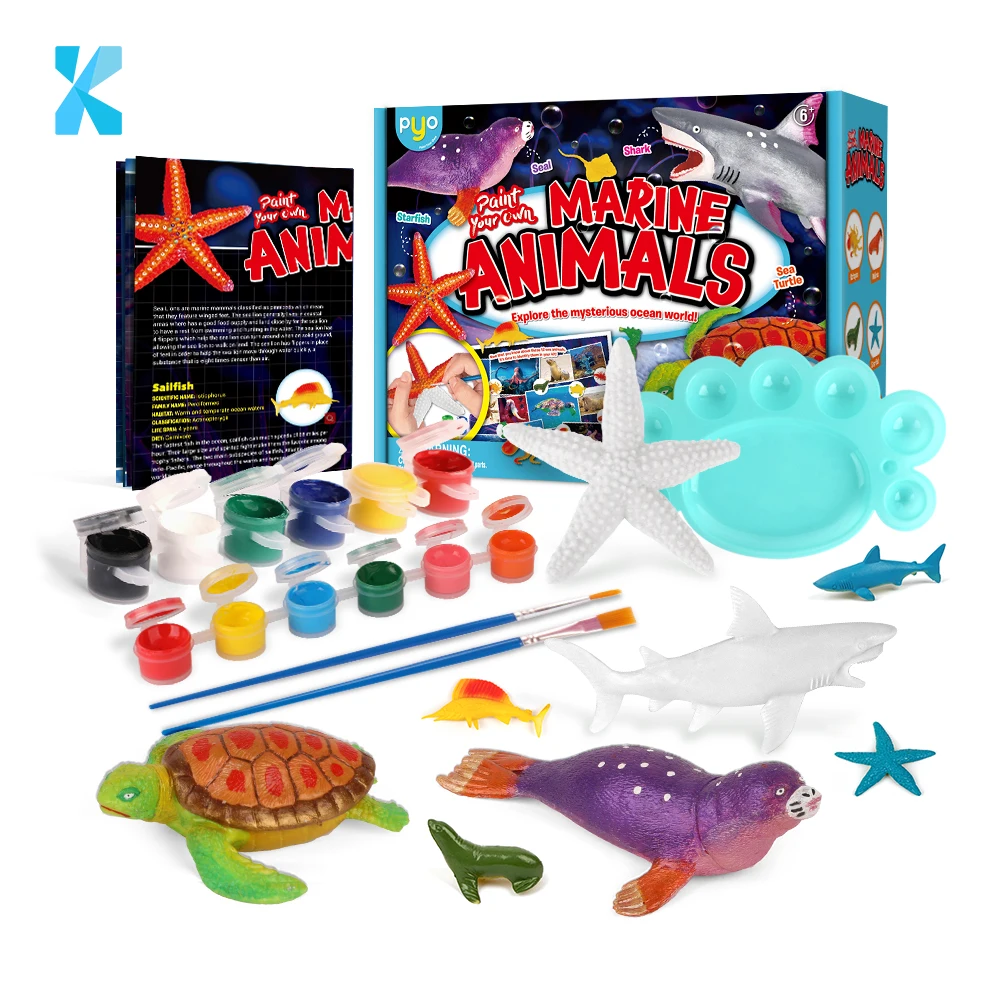 vinyl custom fabrication ocean art and craft diy paint doodle magic luminous drawing creation resin figurine model coloring toy