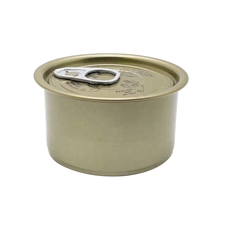 Empty tuna can packaging 80ml 150ml 200ml food grade metal tuna tin can for canned food