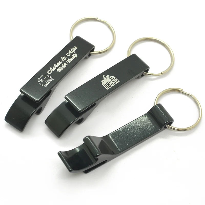Oem Key Chains Factory Wholesale Wedding Keyring Bottle Opener Keychain Custom Key Rings Aluminum Beer Can Wine Bottle Opener