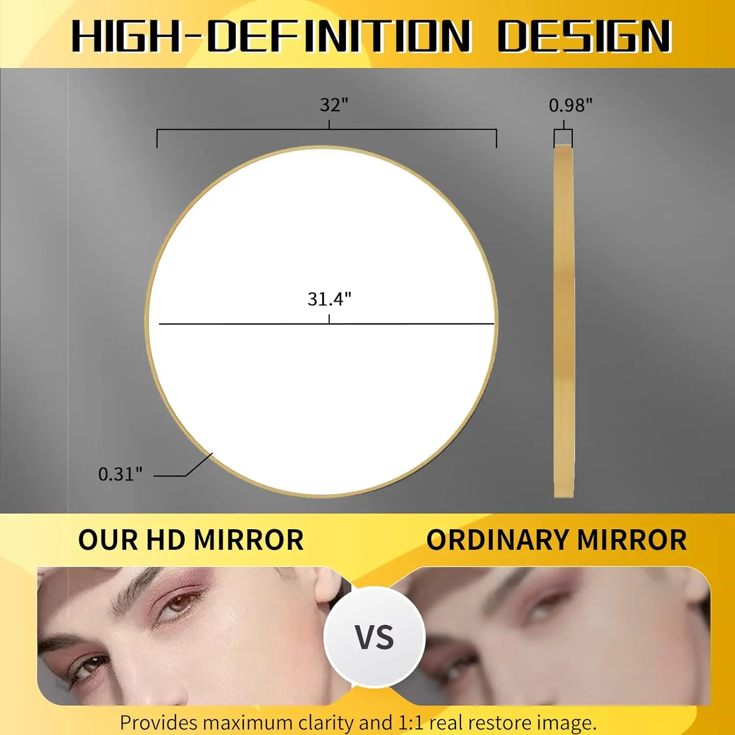 Normal Round Shape Wall Mounted Mirror Custom Soft Acrylic Glass Self Adhesive Mirror Stickers Mirrors