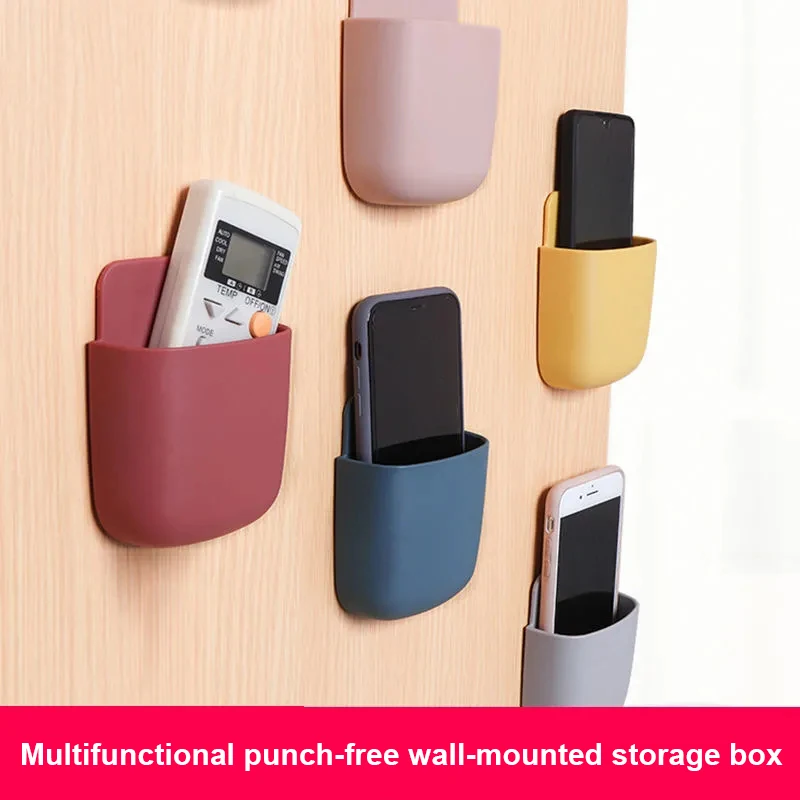 Makeup brush storage desk storage wall hanging phone easy to take pen post it punch free recharge remote Makeup brush storage