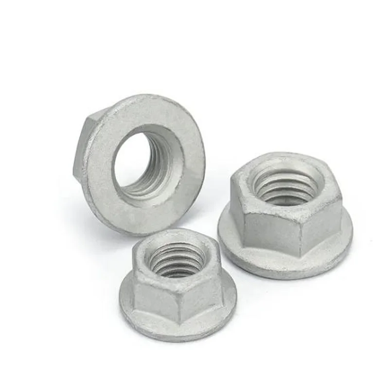 M20 M24 Class Grade 4.8 8.8 10. 9 12.9 Carbon Steel HDG Hot Dip Galvanized Serrated Hex Hexagon Flange Nut DIN6923