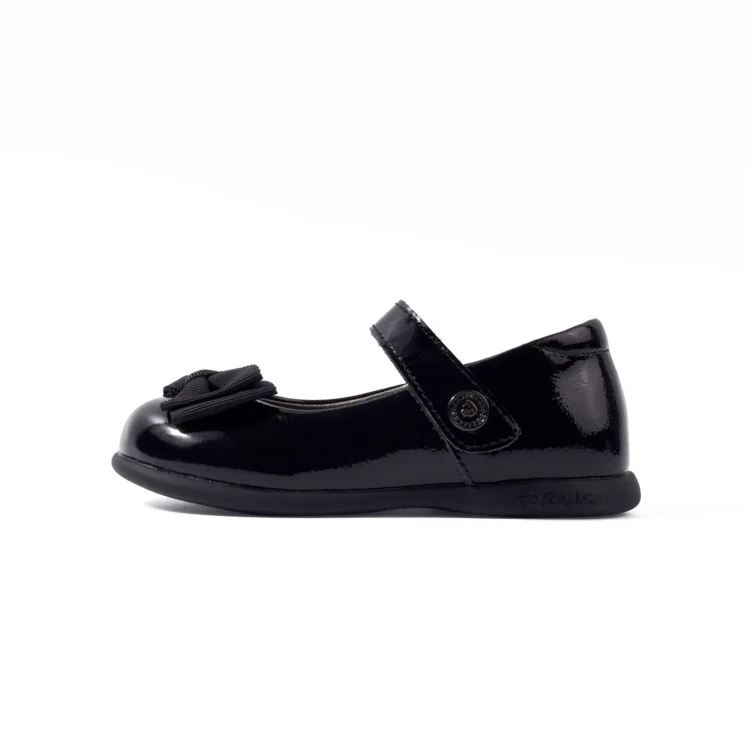 
Taranis spring new black soft sole princess black drsee shoes for baby girl with butterfly design 