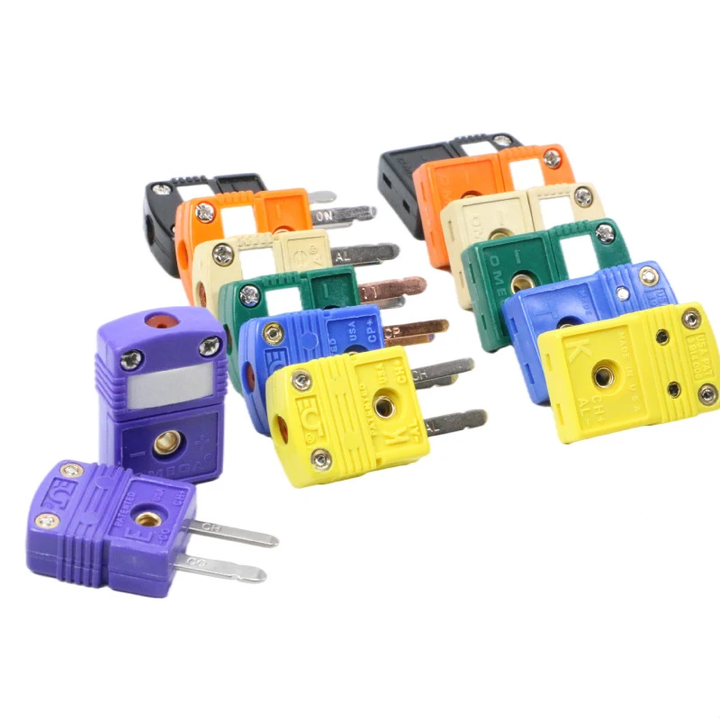 High quality low price Industrial yellow mini omega and male j t e n s k type thermocouple connector panel connector plug
