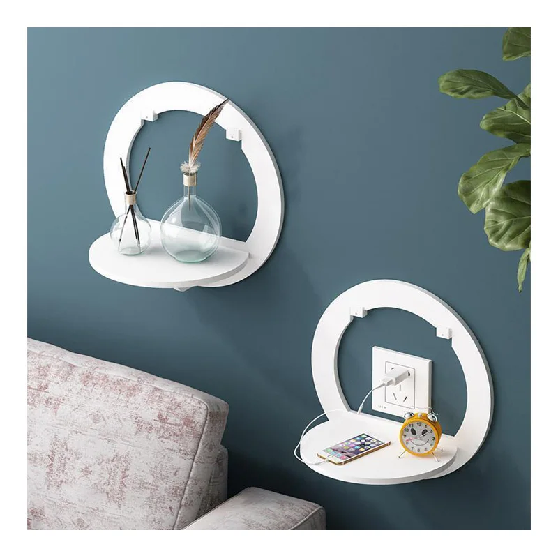 Wall-Mounted Hexagon Storage Rack Decorative PVC Floating Shelves Flower-Shaped Home Storage for Room Decor
