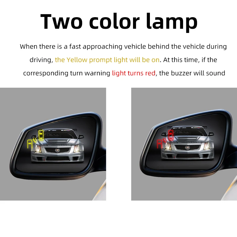 24HZ Two-color light microwave radar sensor Blind Spot Detection Bsd Lane Change Assist Suitable for cadillac escalade