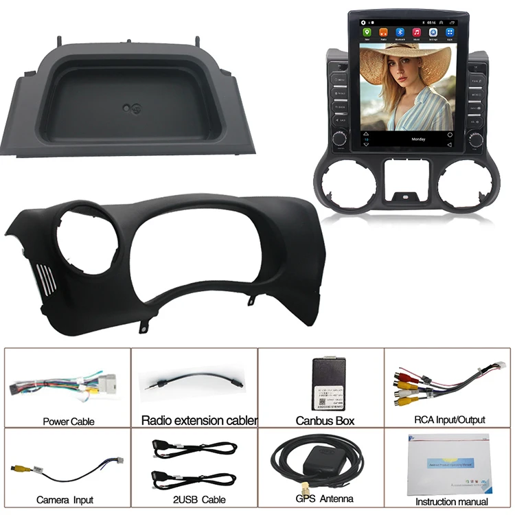 9.7 Inch Android Touch Screen Autoradio GPS Navigation Carplay Stereo Multimedia Car Radio Player For Jeep Wrangler JK 2011~2017