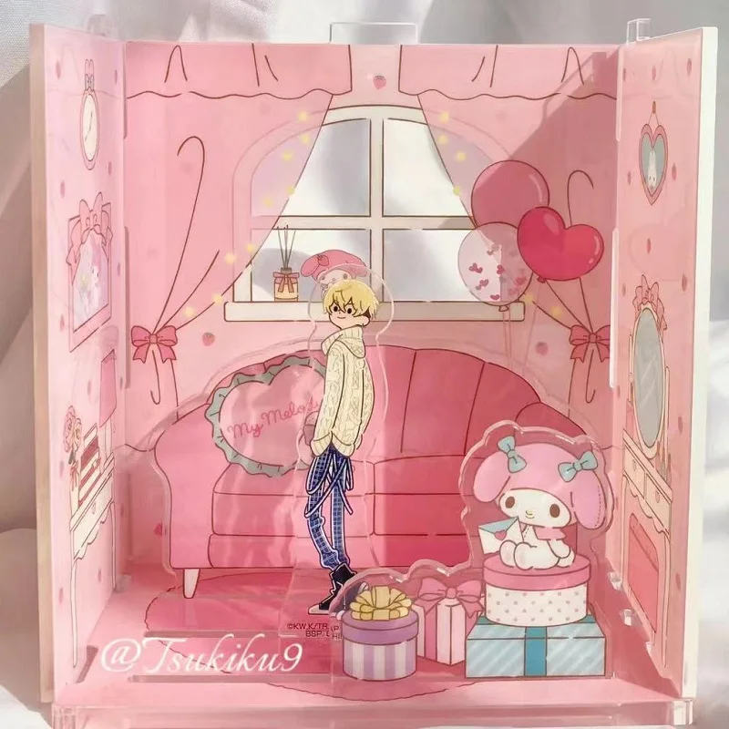 Customized Acrylic 3D Carton Display New Model Acrylic Anime Figure Standee For Desk Top Acrylic Anime Scene Display