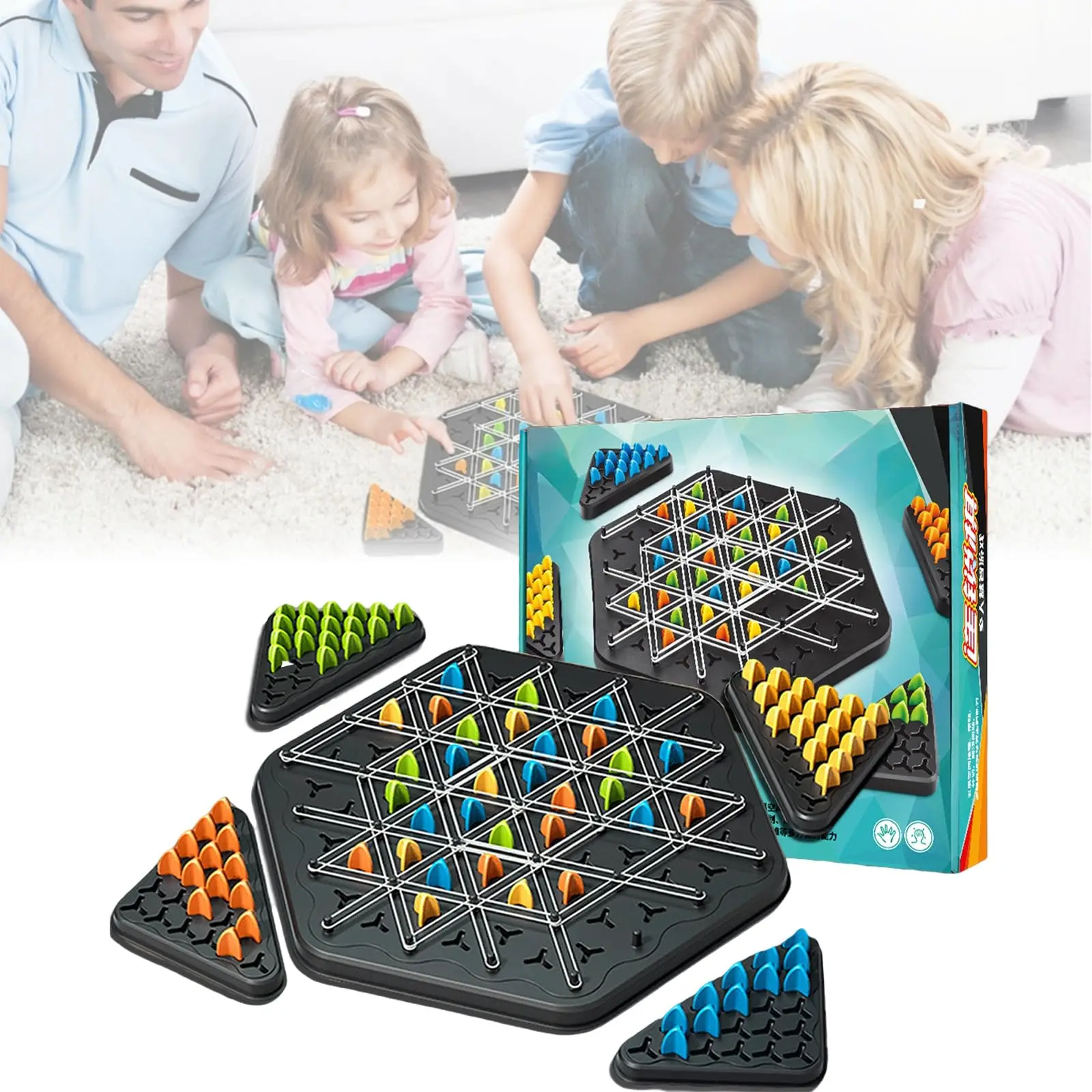 New Trending Games Portable Interactive Board Games Outdoor Sports Toys Family Party Chain Triangle Chess Game For Kids