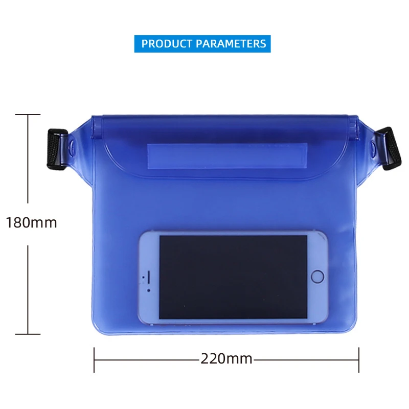 Waterproof Pouch with Adjustable Waist Strap ECHTPower Waterproof Bag with Fanny Pack Screen Touch Dry Bags Outdoor Water Sports