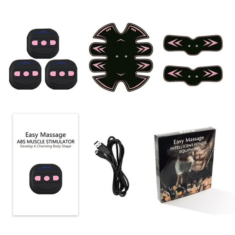
Wholesale Rechargeable Intelligent Shaping System EMS Body Toning Elecrode Kit Muscle Stimulator Home Fitness Training Gear 