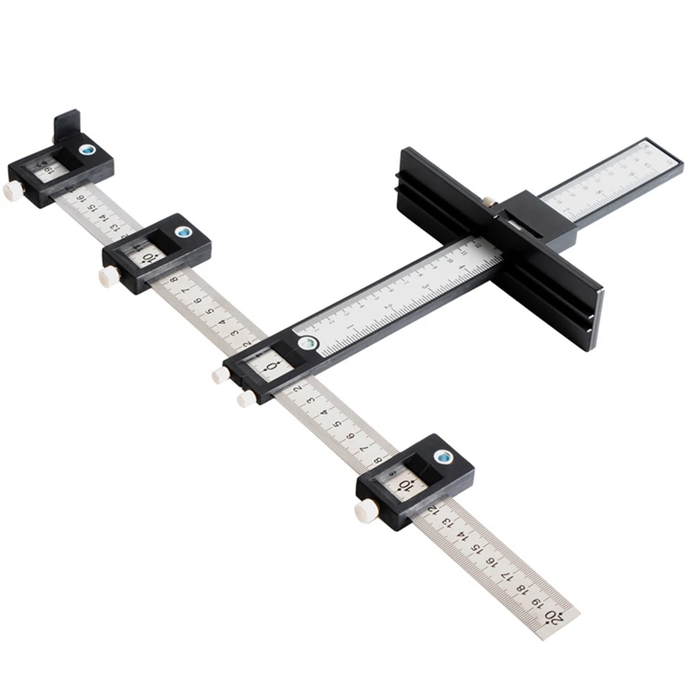 Woodworking Drill Punch Locator Jig Drill Guide Cabinet Handle Knob Template Locator Hole Punch Tool for Woodworking