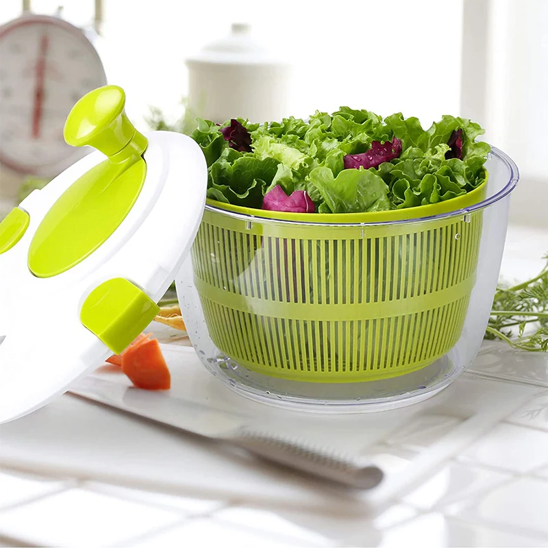 2022 New Kitchen Accessories Quick Dry Design Plastic Salad Fruit Spinner Dehydrated Vegetables