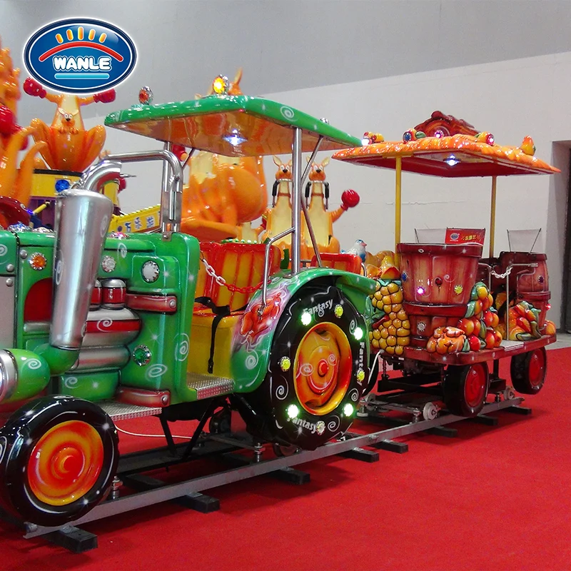 Outdoor Harvest Locomotive Entertainment rail Train Electronical Kidde Adult Amusement Park Rides